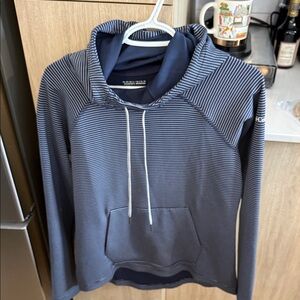 Columbia Blue and White Striped Hoodie